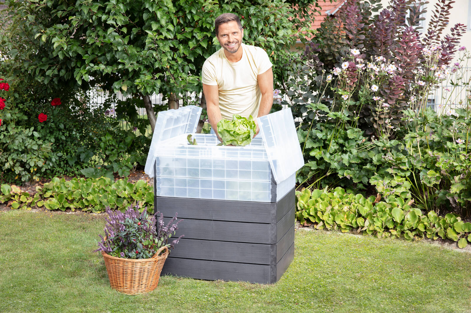 Garantia ERGO Hochbeet » Ergo Turbo M 85 « Set mit Wachstumsmodul & FLORA