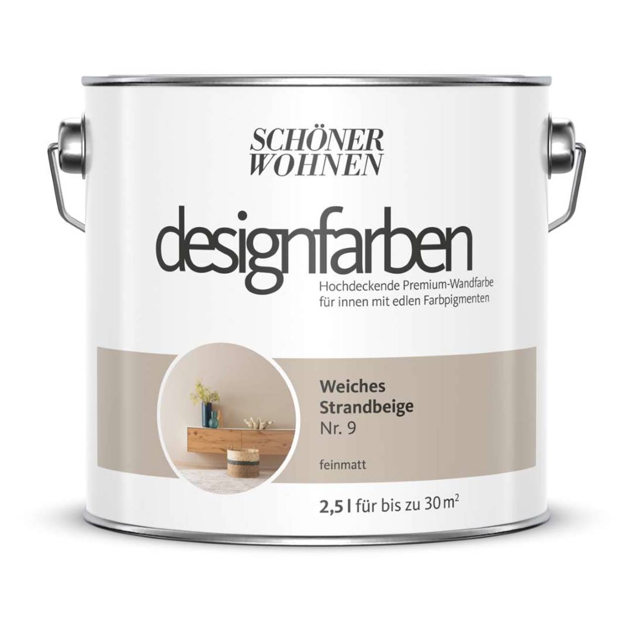 SCHÖNER WOHNEN designfarben » Weiches Strandbeige « matt - 2,5 l