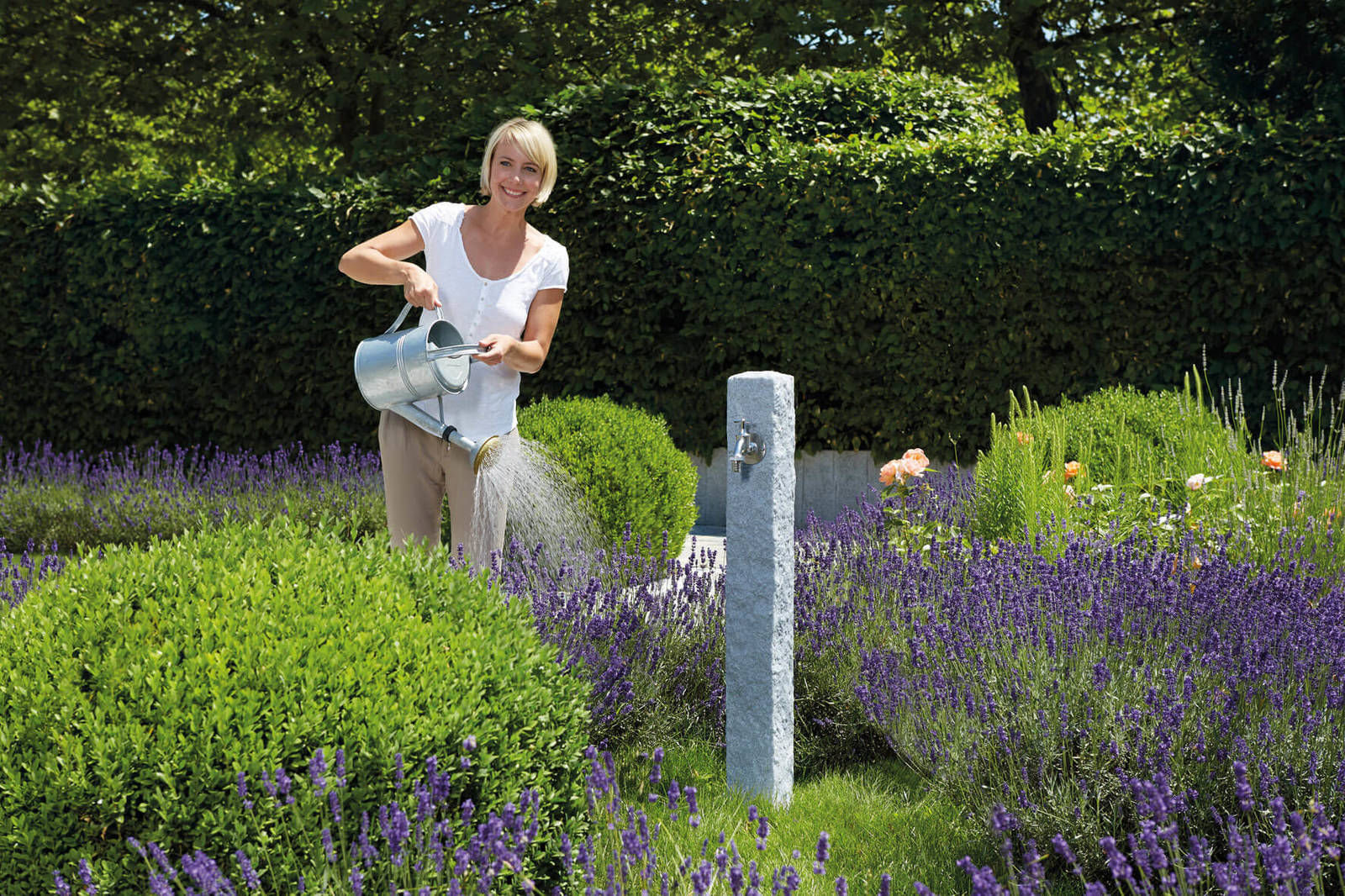 GRAF Wasserzapfsäule » GRANIT « 3/4 Zoll - lightgranite -  Art. 356026