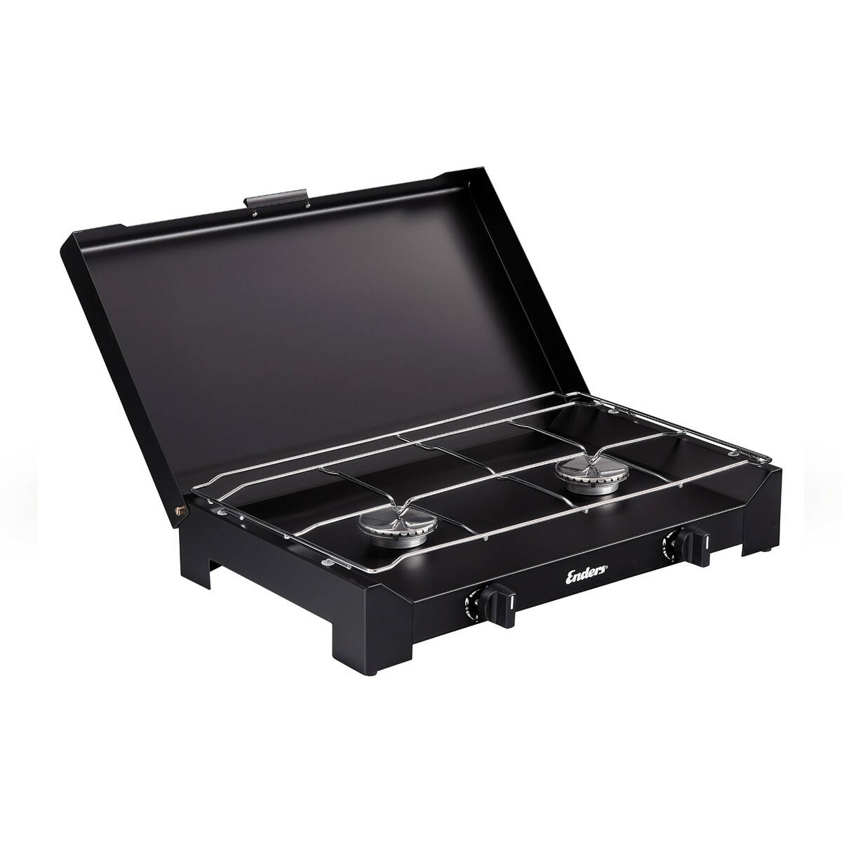 Enders Gaskocher » DALGETY BLACK 2 « Edelstahlbrenner 2 x 2,3 kW