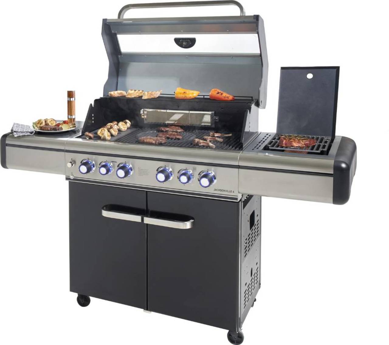 Mr. Gardener Gasgrill » Jacksonville 4 « 23.8 kW, LED Steuerknöpfe
