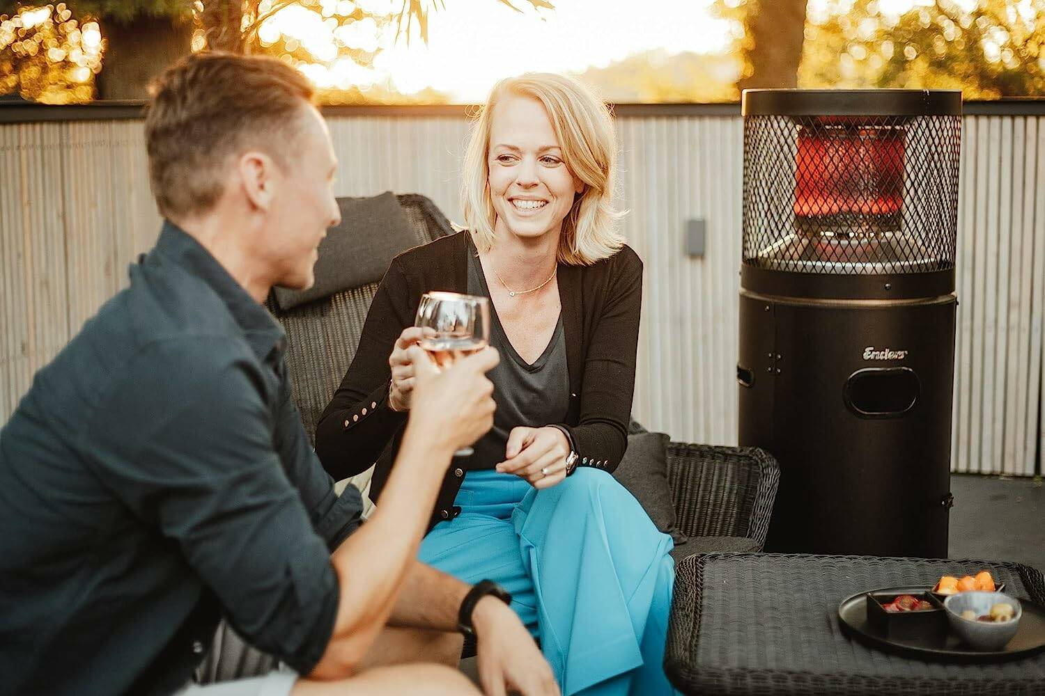 Enders Heizstrahler » Polo 2.0 « 6kW Black Edition, Wärme auf Sitzhöhe