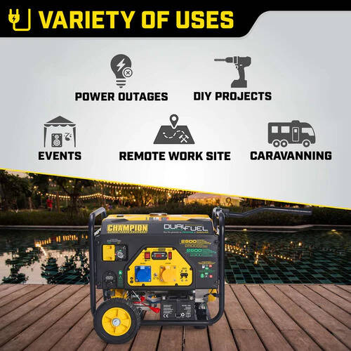 Champion Stromerzeuger » CPG3500E2 « Dual-Fuel, Benzin & Gas