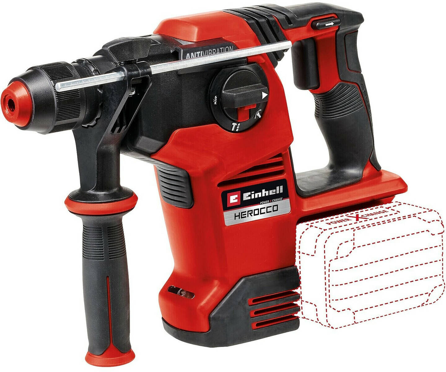 Einhell Akku-Bohrhammer » Herocco 36/28 « 3.2 Joule Schlagkraft 2x18 V