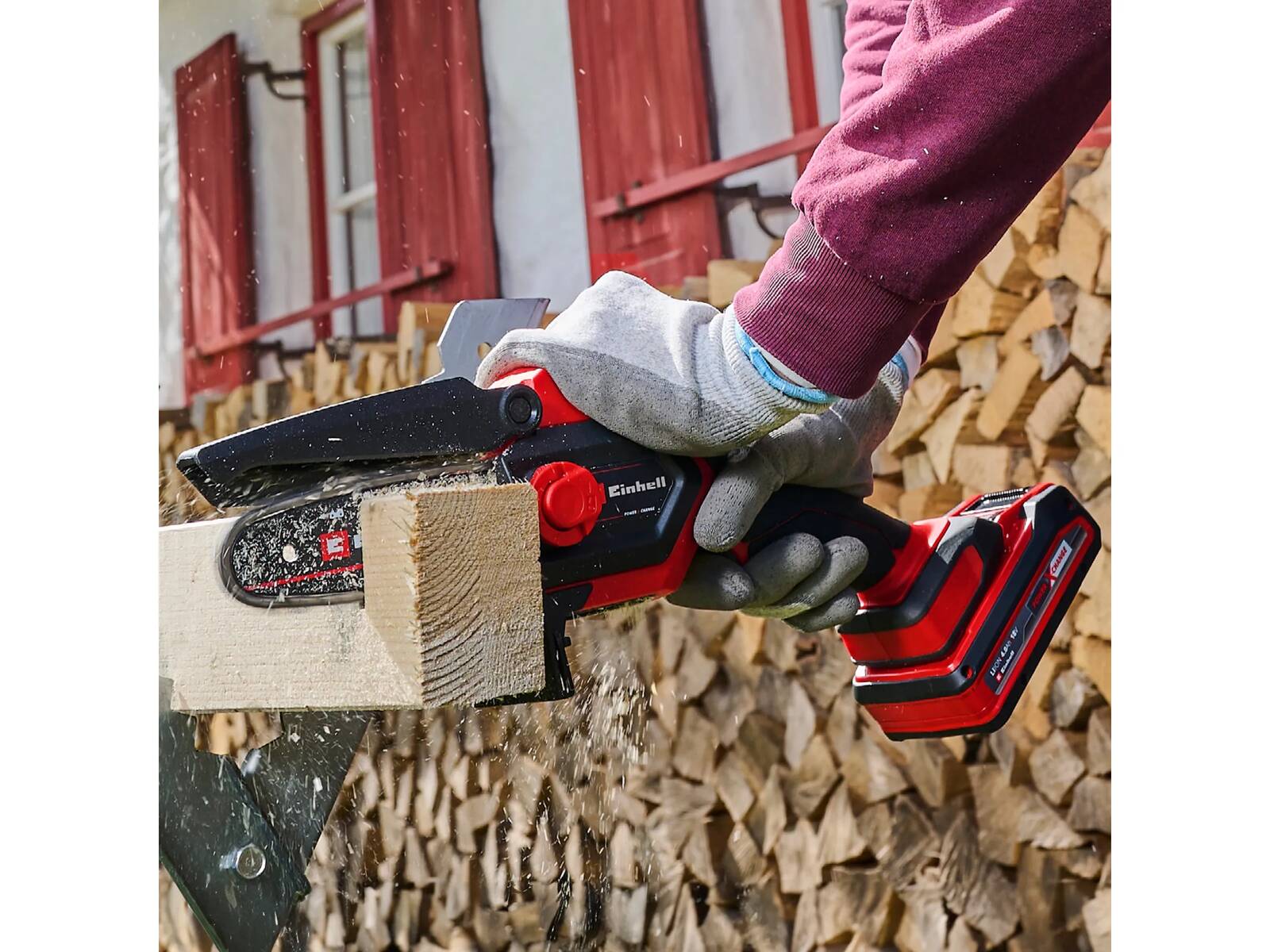 Einhell Akku-Astkettensäge » GE-PS 18/15 Li BL Kit « Mit Akku & Koffer