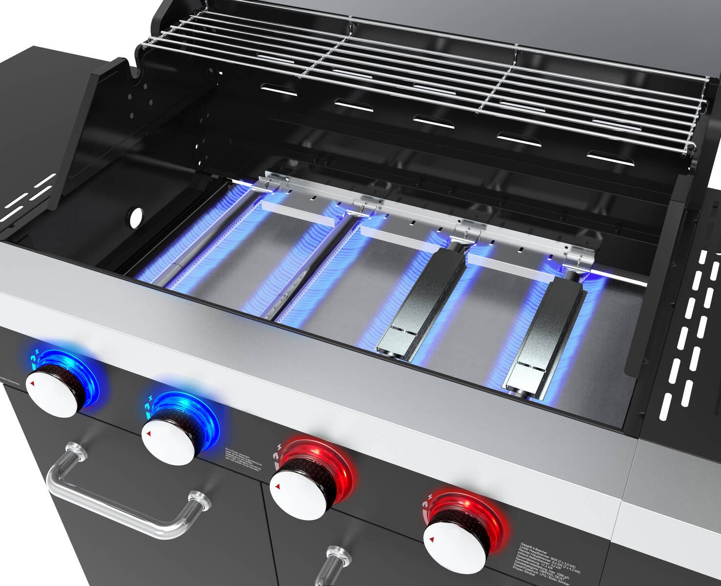 El Fuego Gasgrill » Kingston « 17,4 kW - LED-Regler & Seitenbrenner