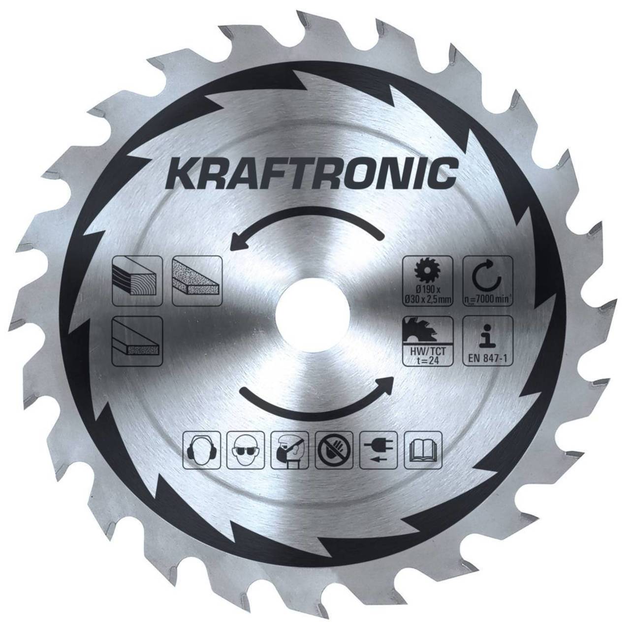 Kraftronic Handkreissäge KT-HK 1400, 1400W, HM-Sägeblatt, Kreissäge, Säge