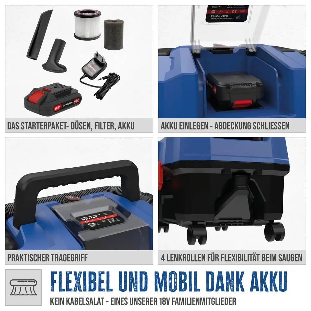 Güde Nass-Trockensauger » NTST 18-201-05 « 3 in 1 Gerät