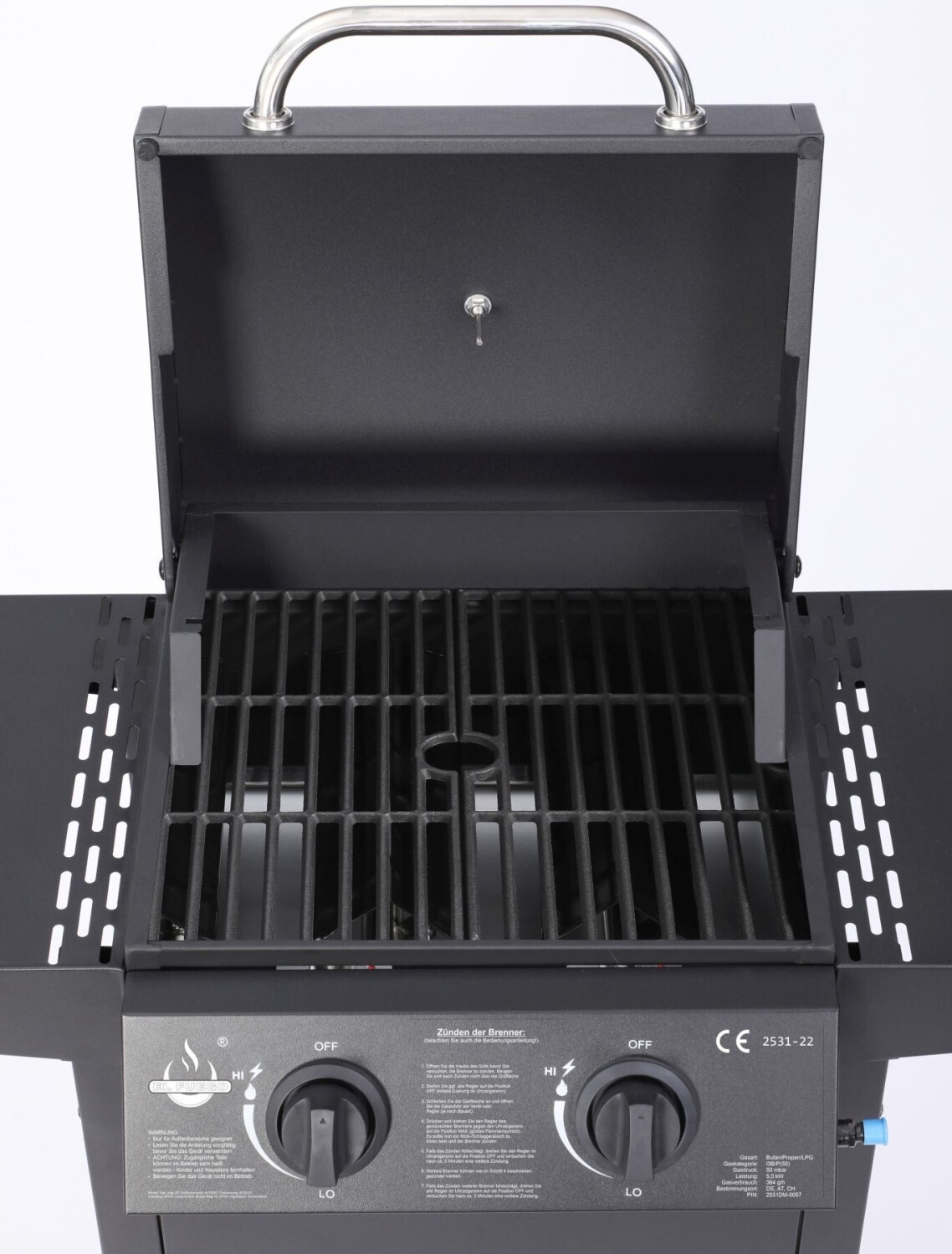 El Fuego Gasgrill » San Jose « 2 Brenner, Thermometer, 5 kW