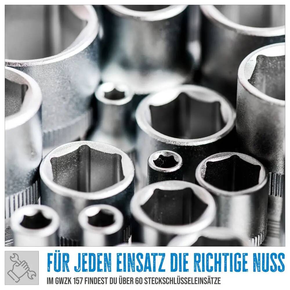 Güde Werkzeugkoffer » GWZK 157 « Chrom-Vanadium-Stahl, 157-teilig