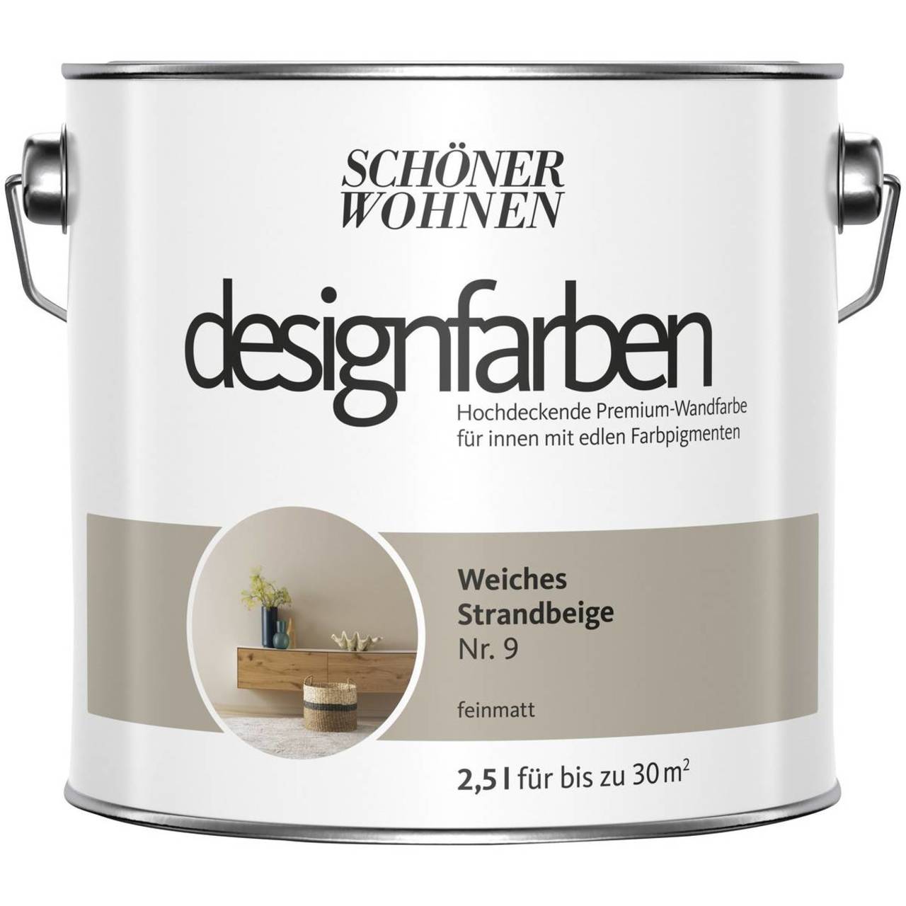 SCHÖNER WOHNEN designfarben » Weiches Strandbeige « matt - 2,5 l