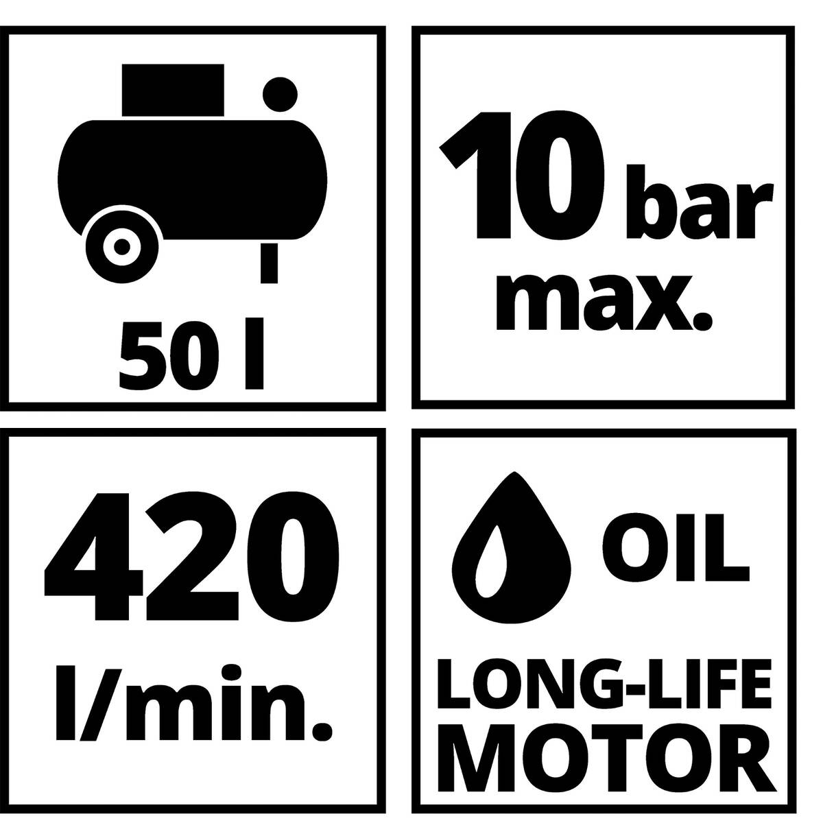 Einhell Kompressor » TC-AC 420/50/10 V « 50 Liter, 2200 Watt