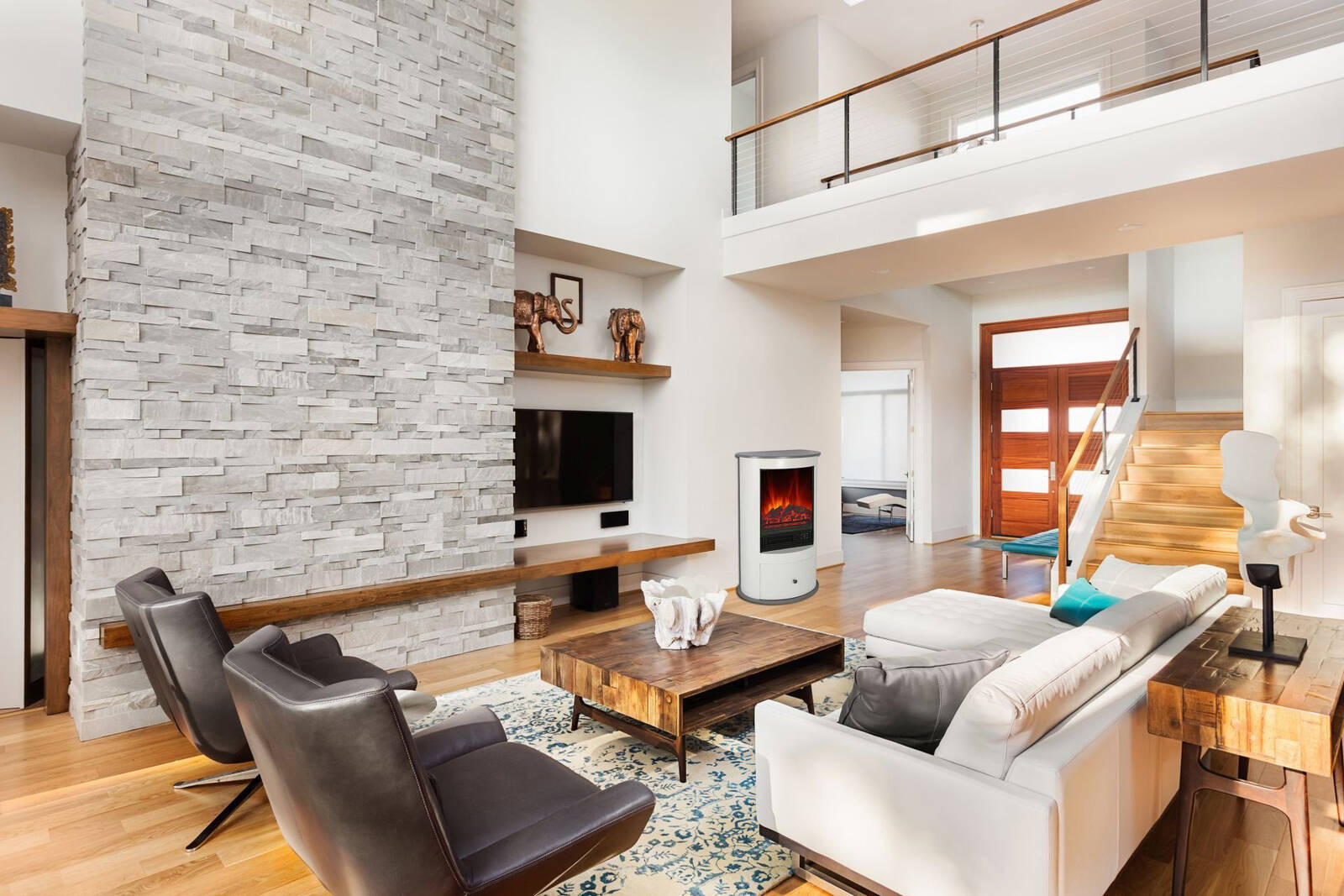 El Fuego Elektrokamin » Wien II « AY0718, weiß, dimmbar, Timerfunktion