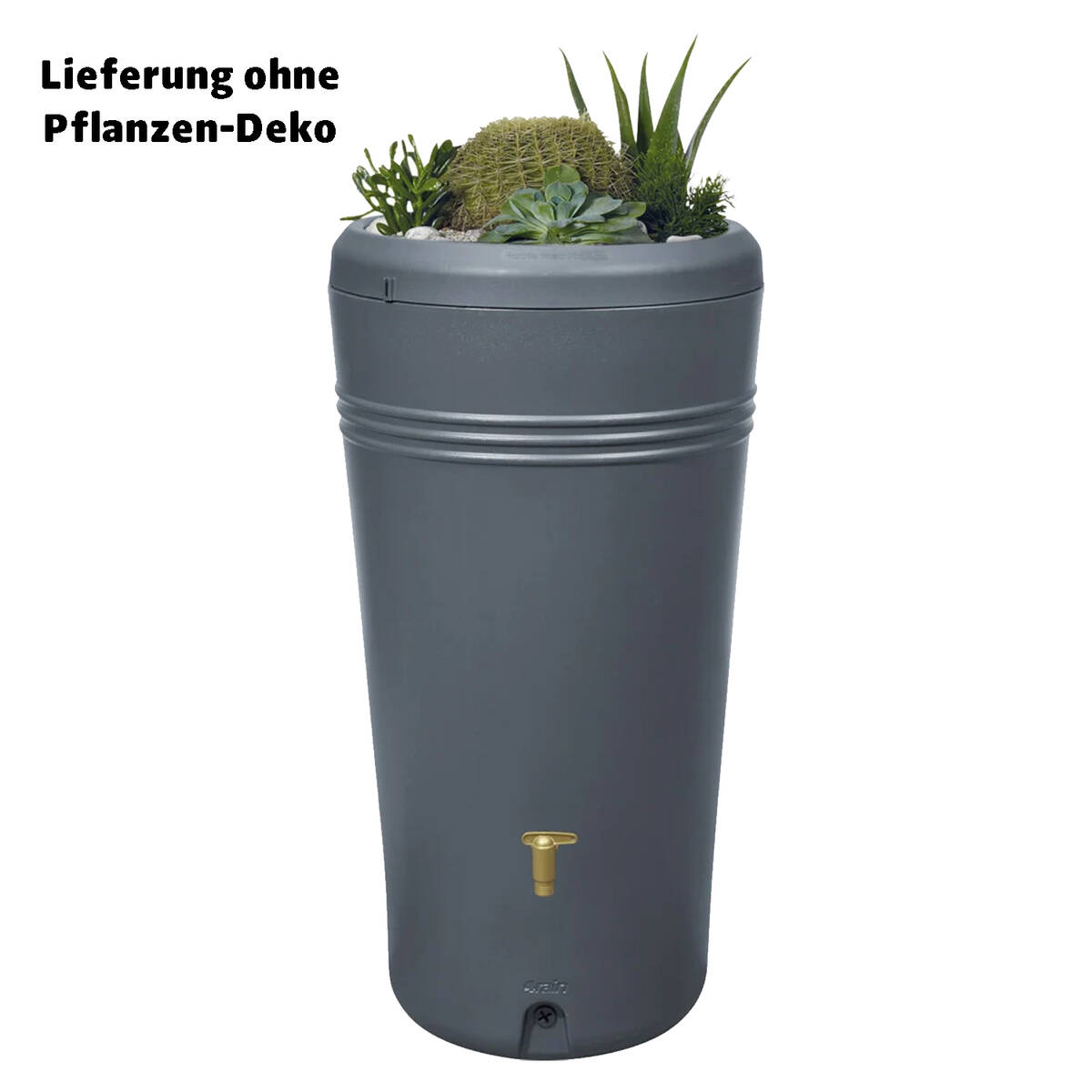 4rain Regenspeicher » Azura 2in1 « 230 L, grau, inkl. Pflanzschale