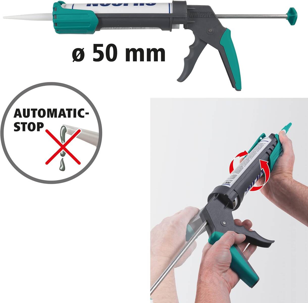 Wolfcraft Kartuschenpistole » MG 200 « für 310 ml Kartusche