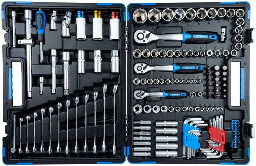 Güde Werkzeugkoffer » GWZK 157 « Chrom-Vanadium-Stahl, 157-teilig