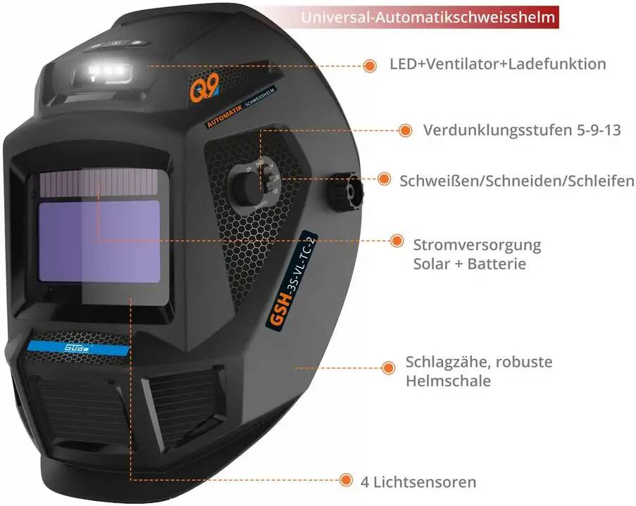 Güde Automatik Schweißhelm » GSH-3S-VL-TC-2 « TRUE COLOUR