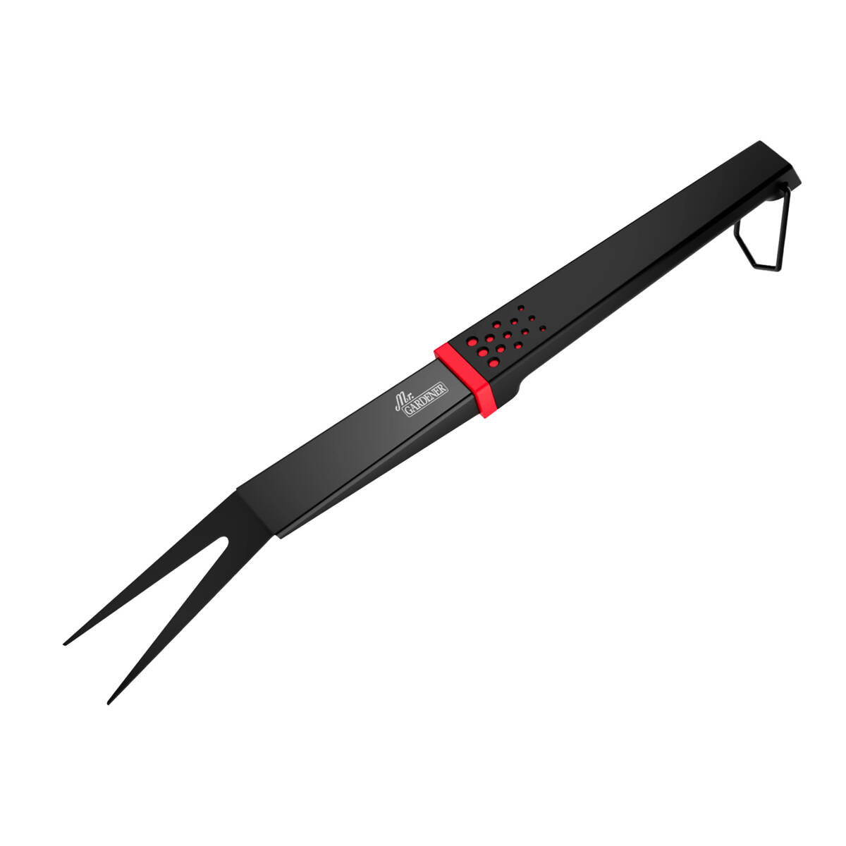 Mr. Gardener Black-Line » Grillgabel « 38 cm, Edelstahl, Schwarz